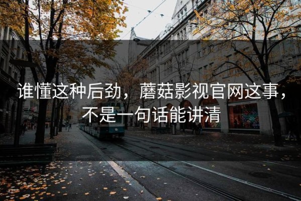 谁懂这种后劲，蘑菇影视官网这事，不是一句话能讲清