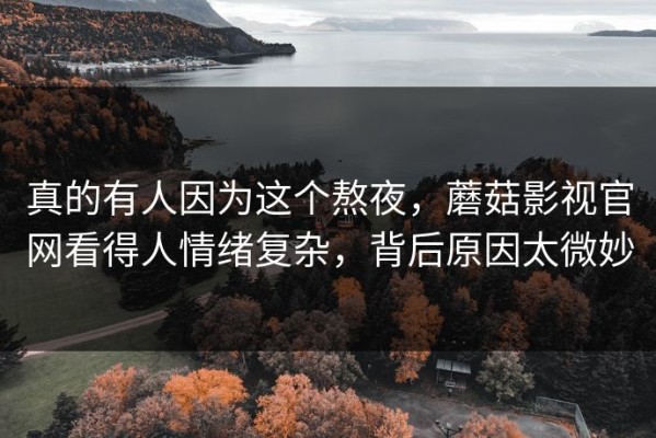 真的有人因为这个熬夜，蘑菇影视官网看得人情绪复杂，背后原因太微妙