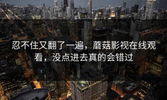 忍不住又翻了一遍，蘑菇影视在线观看，没点进去真的会错过