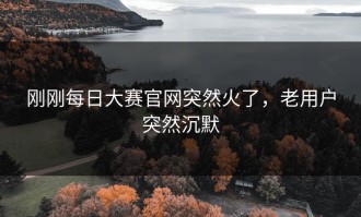 刚刚每日大赛官网突然火了，老用户突然沉默