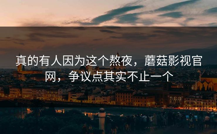 真的有人因为这个熬夜，蘑菇影视官网，争议点其实不止一个