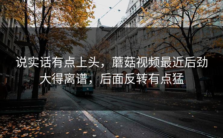 说实话有点上头,蘑菇视频最近后劲大得离谱,后面反转有点猛 说实话有点上头,蘑菇视频最近后劲大得离谱,后面反转有点猛