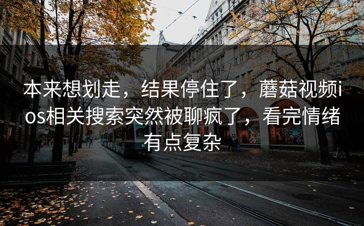 本来想划走,结果停住了,蘑菇视频ios相关搜索突然被聊疯了,看完情绪有点复杂 本来想划走,结果停住了,蘑菇视频ios相关搜索突然被聊疯了,看完情绪有点复杂